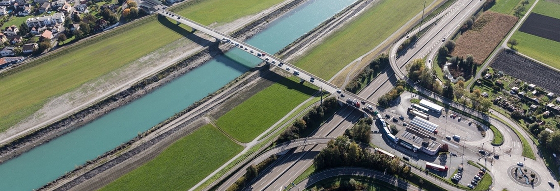 Grenzbrücke zwischen Au und Lustenau